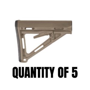 Magpul Industries, MOE Carbine Stock, Fits AR-15, Mil-Spec, Flat Dark Earth (5 PACK)